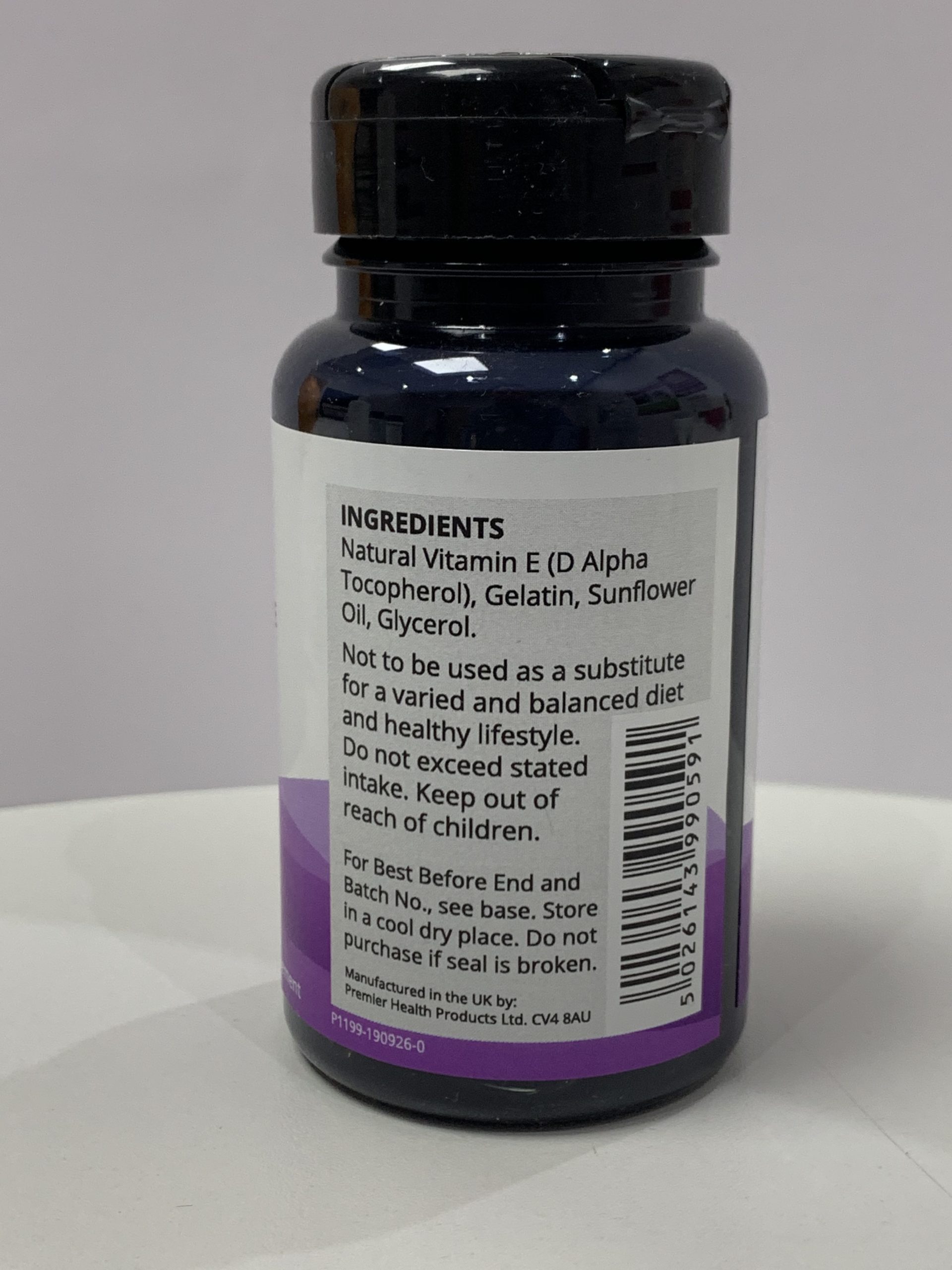 Vitamin E - high potency 400iu x 30 Softgels - Image 2